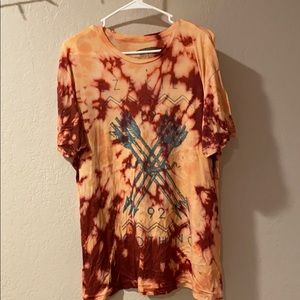 Over sized tie die shirt dress